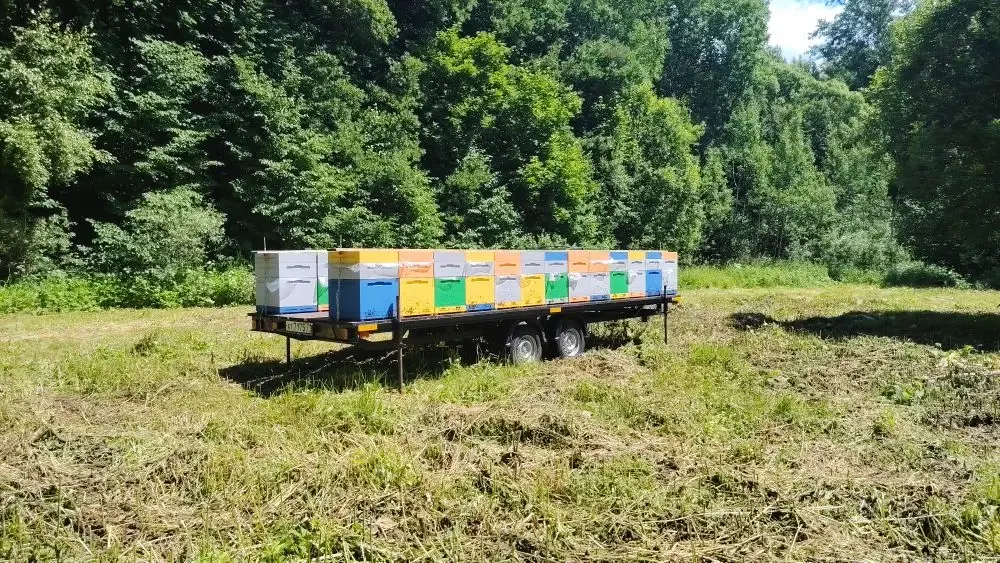 Новые ульи на прицепе